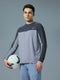 Men Colorblock Slim Fit Crew Neck T-shirt with TECHNO COOL+