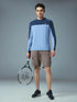 Men Colorblock Slim Fit Crew Neck T-shirt with TECHNO COOL+
