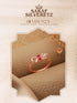925 Sterling Silver Red Ruby Studded Rose gold Plated Cherry Bow Adjustable Finger Ring