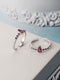 925 Sterling Silver Ruby Red Minimal Trendy Toe Ring