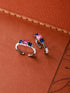 925 Sterling Silver CZ Studded Colorful Toe Rings