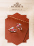 925 Sterling Silver Red CZ Studded Trendy Minimal Toe Ring