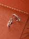 925 Sterling Silver Sparkling Stars CZ Studded Adustable Pair of Toe Rings