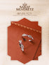 925 Sterling Silver Red AD Studded Bow Shaped Minimal Toe Rings