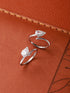 925 Sterling Silver AD Studded Minimal Leafy Toe Ring