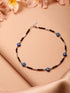 925 Sterling Silver Evil Eye Black Beads Minimal Dailywear Anklet