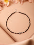 925 Sterling Silver Black Beads Heart Shaped Charms Payal Anklet