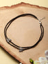 925 Sterling Silver Black Beads Butterfly Charms Payal Anklet