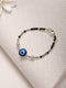 925 Unisex Evil Eye Baby Nazariya Bracelets With Black & Silver Beads Adjustable Bracelet