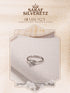 925 Sterling Silver AD Studded Engagement Minimal Adjustable Finger Ring