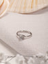 925 Sterling Silver AD Studded Engagement Minimal Adjustable Finger Ring