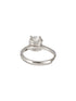 925 Sterling Silver Zircon Studded Solitaire Brilliant Engagement Adjustable Finger Ring