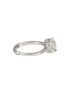 925 Sterling Silver Zircon Studded Solitaire Brilliant Engagement Adjustable Finger Ring