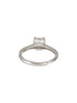 925 Sterling Silver Rhodiu Plated Zircon Studded Solitaire Engagement Adustable Finger Rings