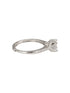 925 Sterling Silver Rhodiu Plated Zircon Studded Solitaire Engagement Adustable Finger Rings