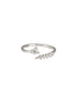 925 Sterling Silver Zircon Studded Statement Adjustable Finger Ring