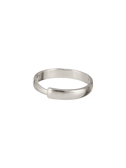 925 Sterling Silver Rhodium Plated Dailywear Adjustable Band Finger Rings