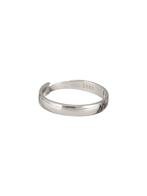 925 Sterling Silver Rhodium Plated Dailywear Adjustable Band Finger Rings