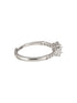 925 Sterling Silver Cushion Cut Zircon Promise Engagement Adjustable Finger Ring
