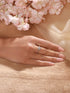 925 Sterling Silver Cushion Cut Zircon Promise Engagement Adjustable Finger Ring