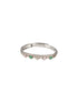 925 Sterling Silver Zircon & Pearl Embellished Minimal Engagement Adjustable Finger Ring