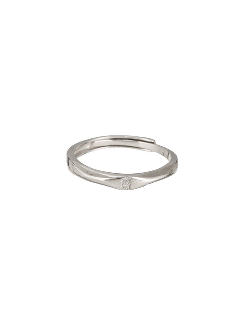 925 Sterling Silver Elegant Promise Adustable Band Finger Ring