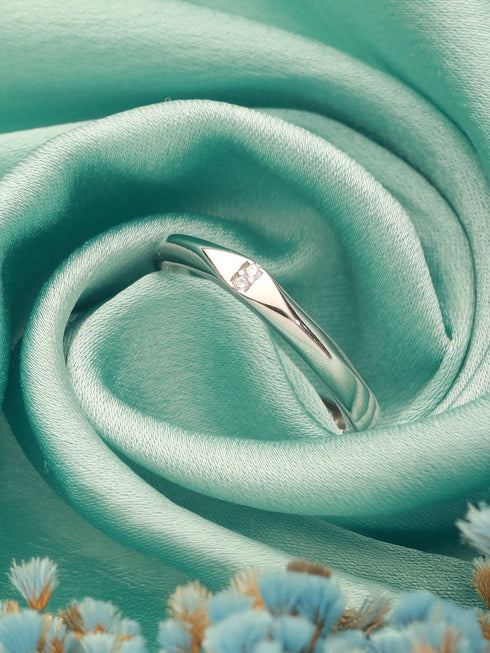 925 Sterling Silver Elegant Promise Adustable Band Finger Ring
