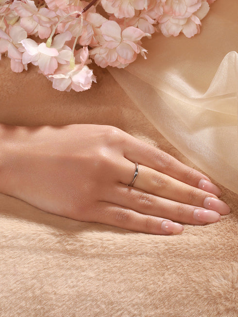925 Sterling Silver Elegant Promise Adustable Band Finger Ring