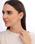 Rhodium Plated Contemporary Half Hoop Earring