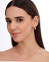 18kt Gold Plated CZ Necklace and Half Hoop Earring Set