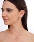 18kt Gold Plated CZ Sunburst Necklace and Earring Set