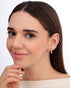 925 Sterling Silver Rhodium Plated Sculpted Half Hoop Earring