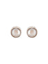 925 Sterling Silver White Pearl Stud Earrings