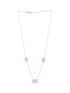 925 Sterling Silver Rose Quartz Gemstone Studded Minimal Boho Necklace & Chain