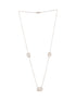 925 Sterling Silver White Moonstone Gemstone Studded Minimal Boho Necklace & Chain