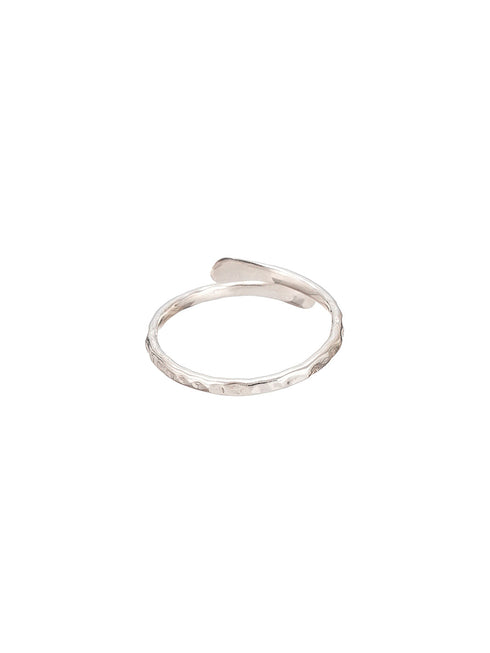 925 Sterling Silver Quirky Minimal Statement Band Finger Ring