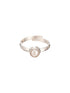 925 Sterling Silver Pearl Studded Minimal Adjustable Band Finger Ring