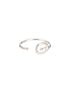 925 Sterling Silver Modern Quirky Minimal Adjustable Finger Ring