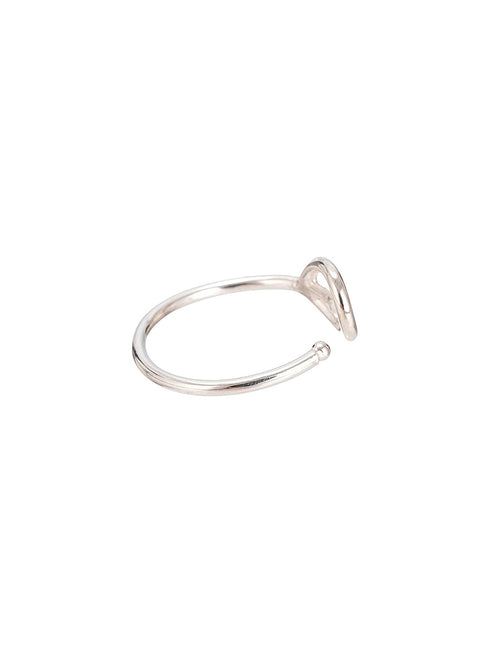 925 Sterling Silver Modern Quirky Minimal Adjustable Finger Ring