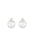 925 Sterling Silver Circular Quirky Statement Drop Minimal Earrings