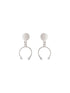 925 Sterling Silver Open Hoop Minimal Chic dangler Drop Earrings