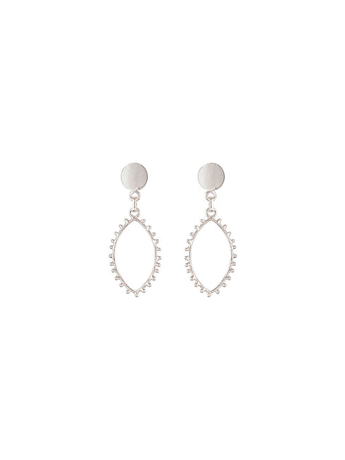 925 Sterling Silver Oval Lightweight Dangler Minimal Drop Earrings