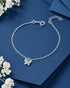925 Sterling Silver Rhodium Plated CZ Buttefly Charm Bracelet