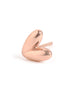 925 Sterling Silver 18kt Rose Gold Plated Heart Stud Earring