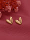 925 Sterling Silver 18kt Rose Gold Plated Heart Stud Earring