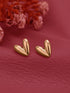 925 Sterling Silver 18kt Rose Gold Plated Heart Stud Earring