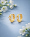 925 Sterling Silver 18kt Gold Plated CZ Heart Mini Circular Hoop Earring