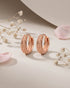 925 Sterling Silver 18kt Rose Gold Plated Timeless Classic Hoop Earring