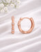 925 Sterling Silver 18kt Rose Gold Plated CZ Hoop Earring