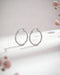 925 Sterling Silver Rhodium Plated Circular Hoop Earring
